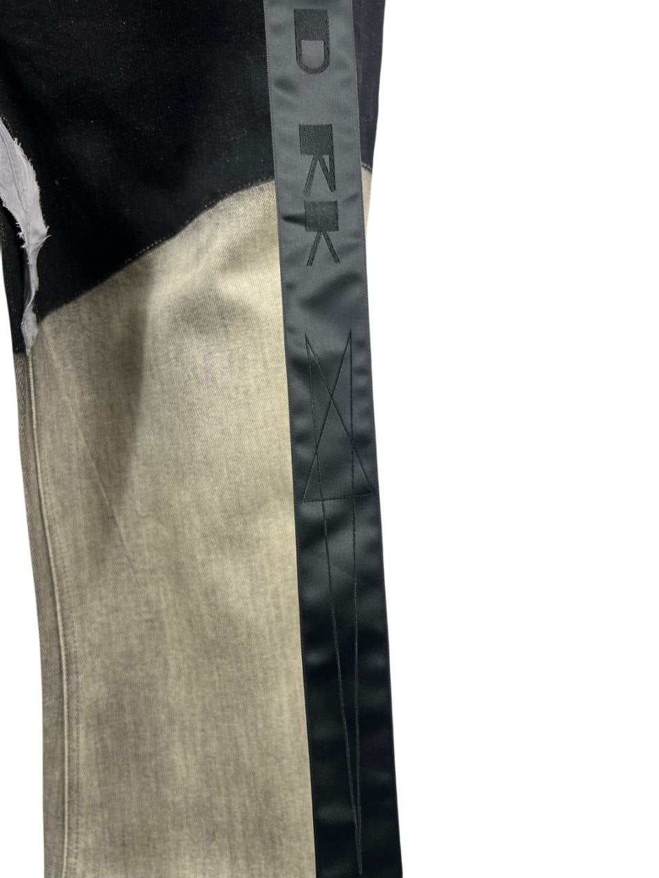 Rick Owens DRKSHDW Black & Taupe Strobe Jeans
