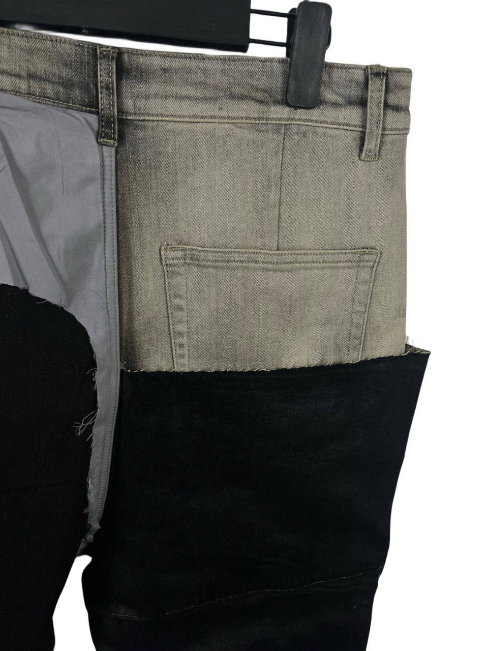 Rick Owens DRKSHDW Black & Taupe Strobe Jeans