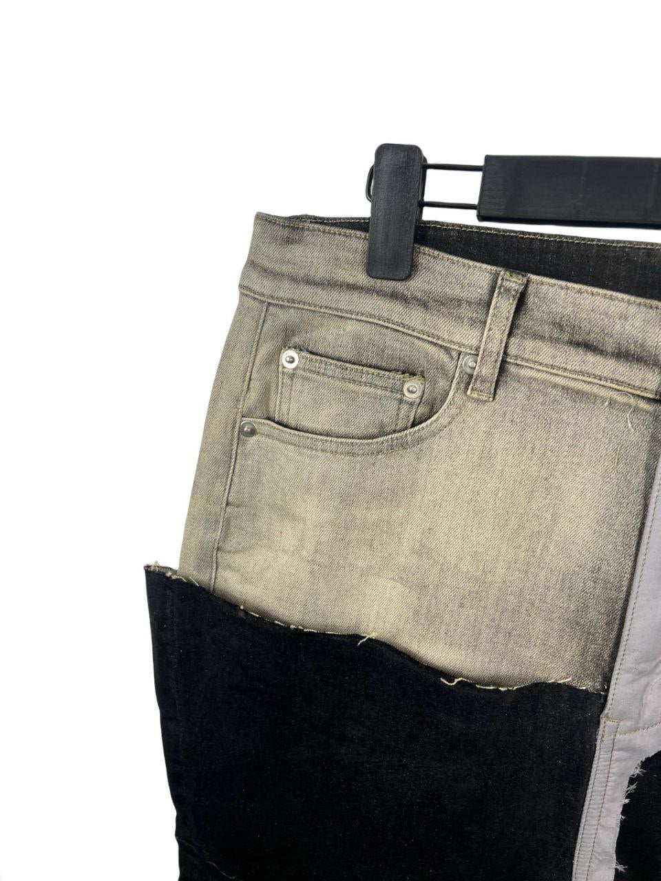 Rick Owens DRKSHDW Black & Taupe Strobe Jeans