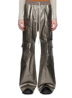 Rick Owens Gunmetal Cargobelas Denim Cargo Pants