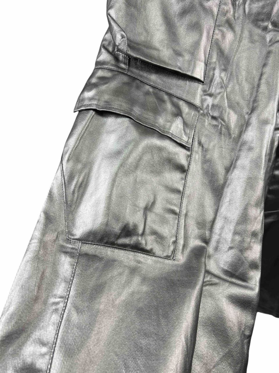 Rick Owens Gunmetal Cargobelas Denim Cargo Pants