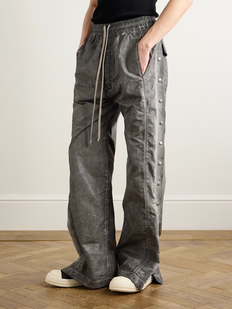 Rick Owens DRKSHDW Pusher Wide-Leg Poplin Trousers