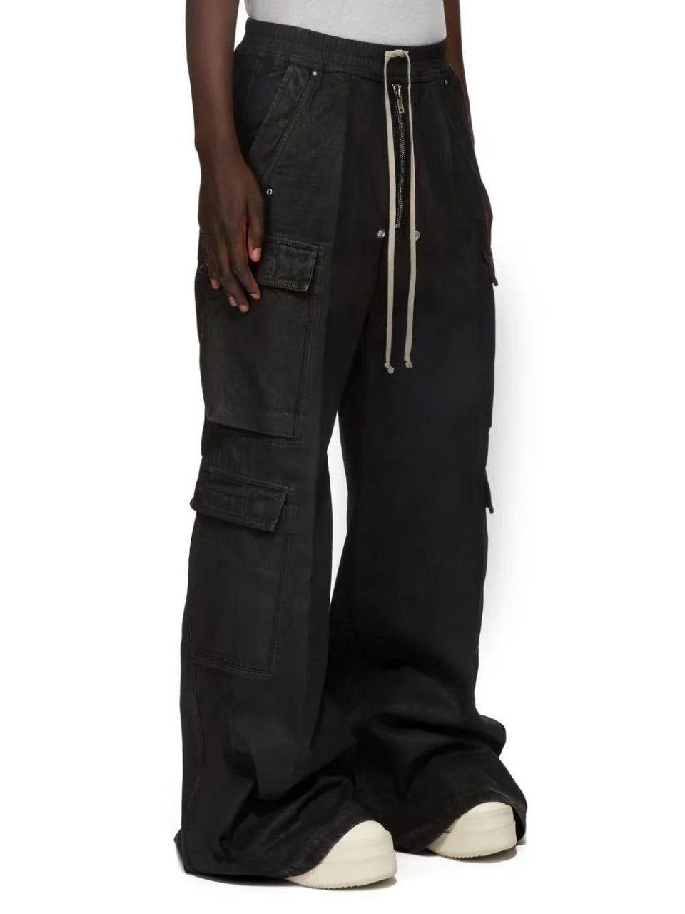 Rick Owens Waxed Double Cargo Jumbo Belas Pants