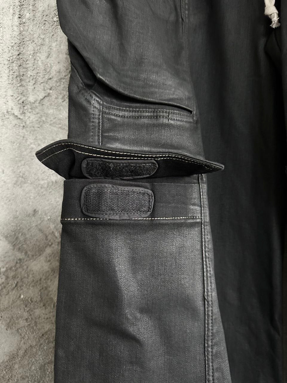 Rick Owens Waxed Double Cargo Jumbo Belas Pants