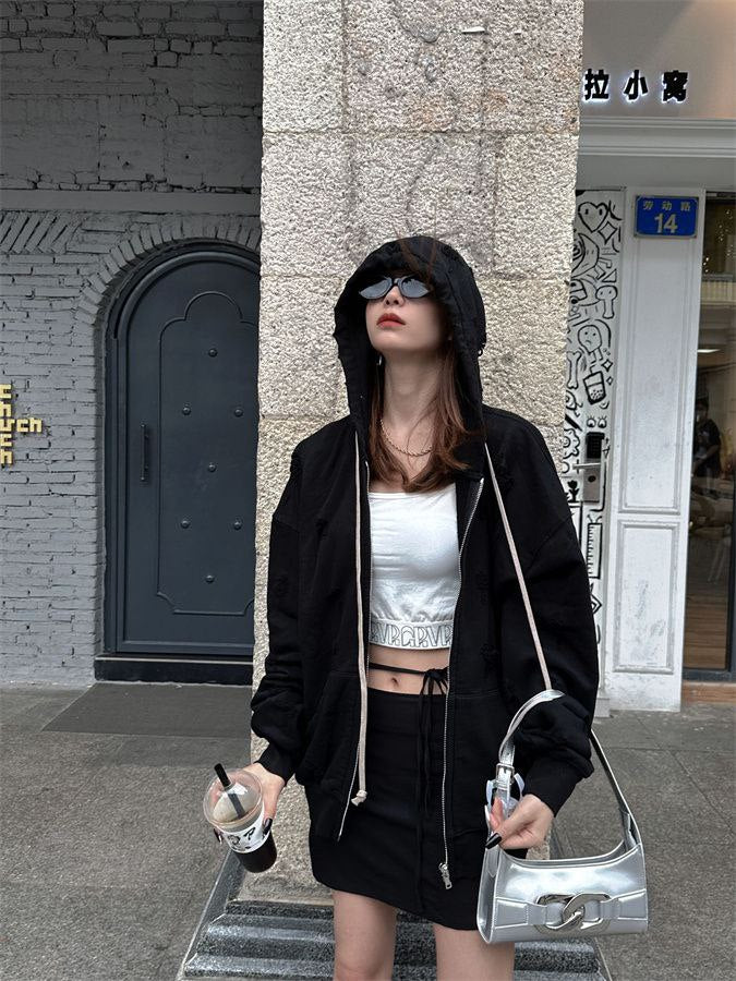 Rick Owens Zip-Up Hoodie