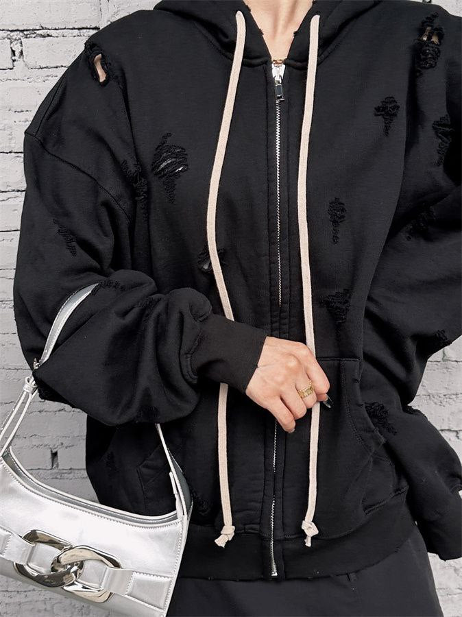 Rick Owens Zip-Up Hoodie