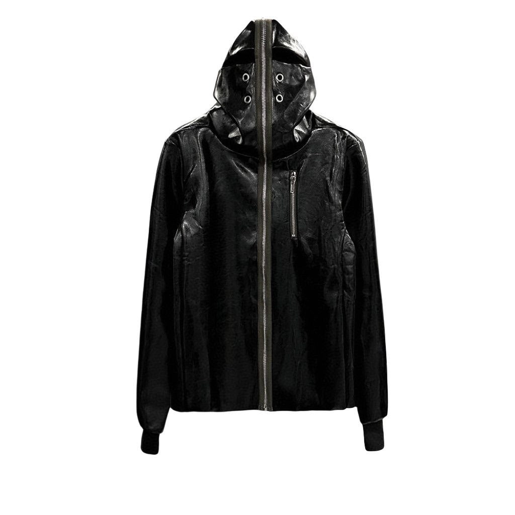 Rick Owens AW22 Gimp Leather Hooded Jacket