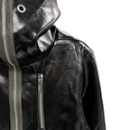 Rick Owens AW22 Gimp Leather Hooded Jacket
