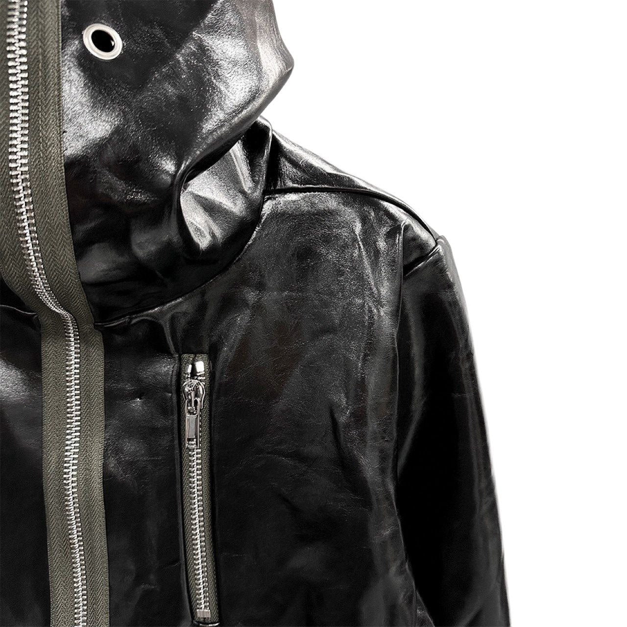 Rick Owens AW22 Gimp Leather Hooded Jacket