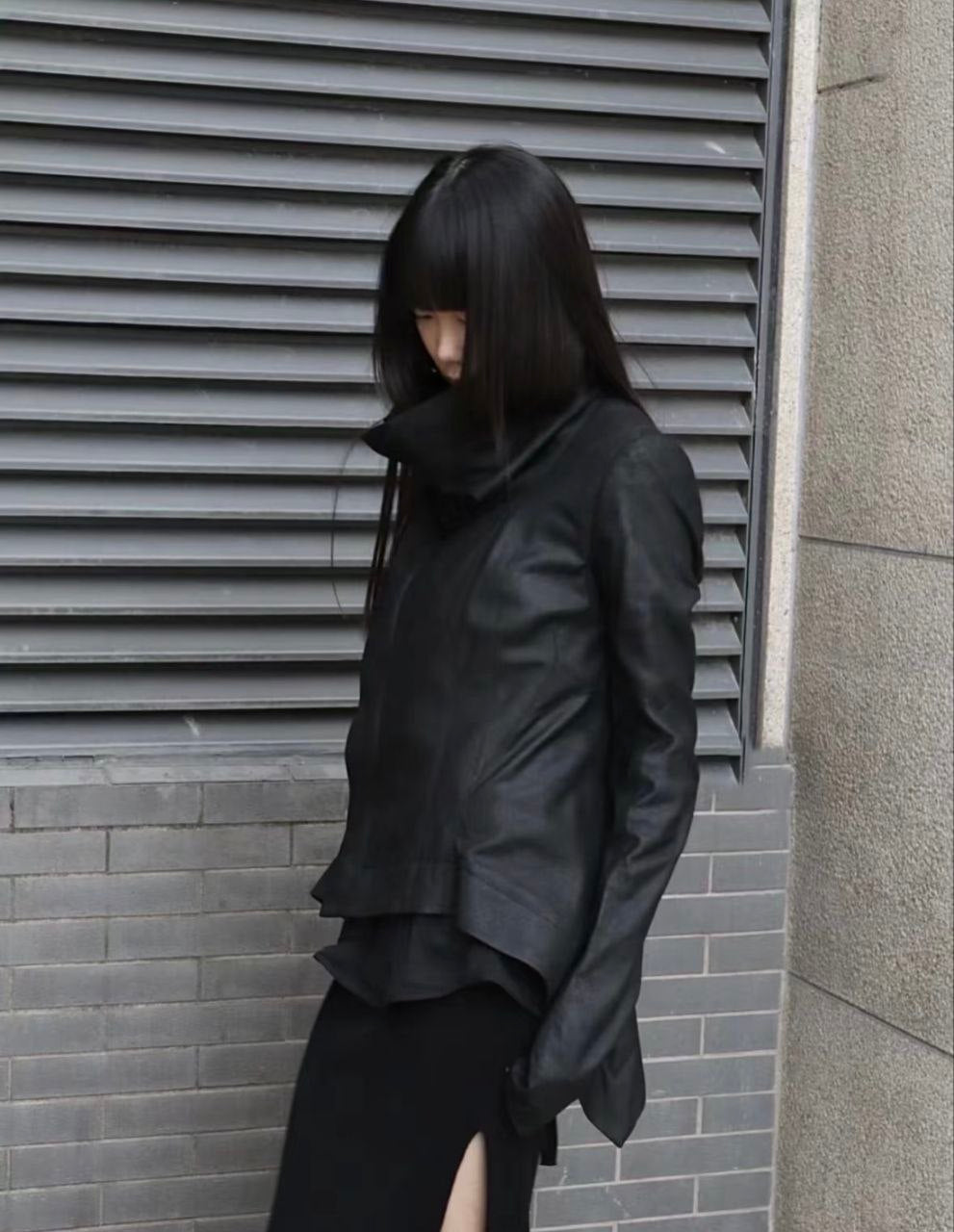 Rick Owens Naska Leather Biker Jacket