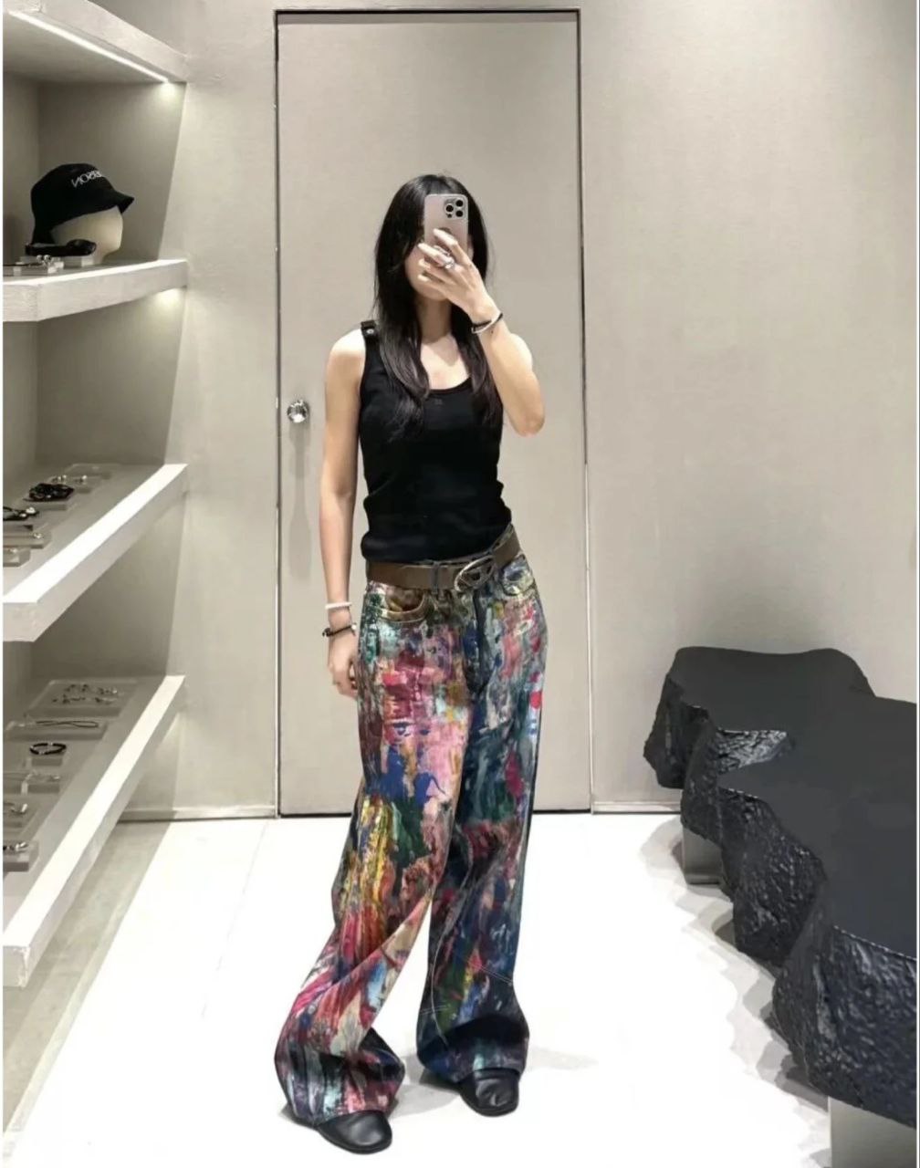 Acne Studios 1981F FN TLO Paint Daub Loose Jeans