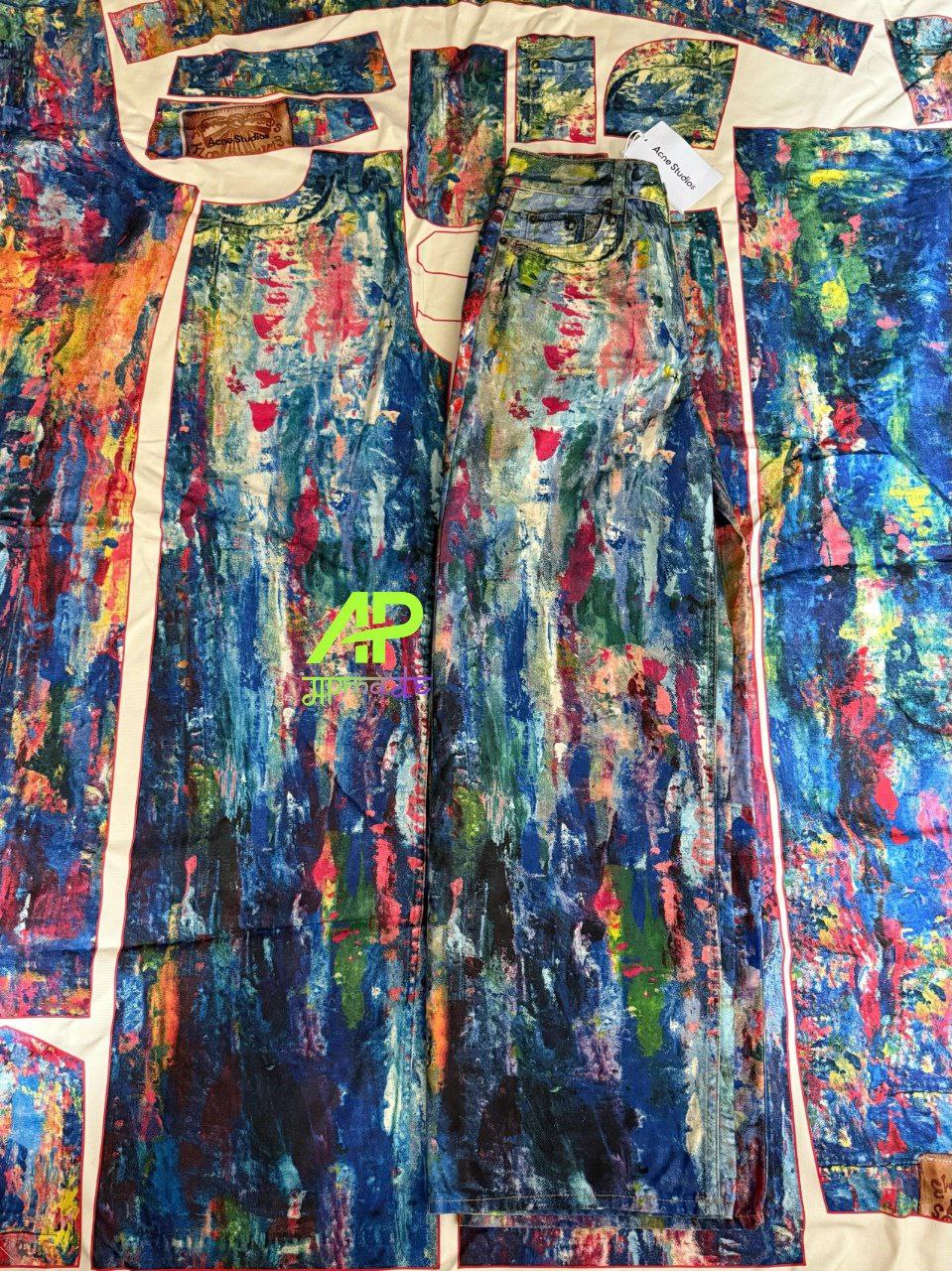 Acne Studios 1981F FN TLO Paint Daub Loose Jeans