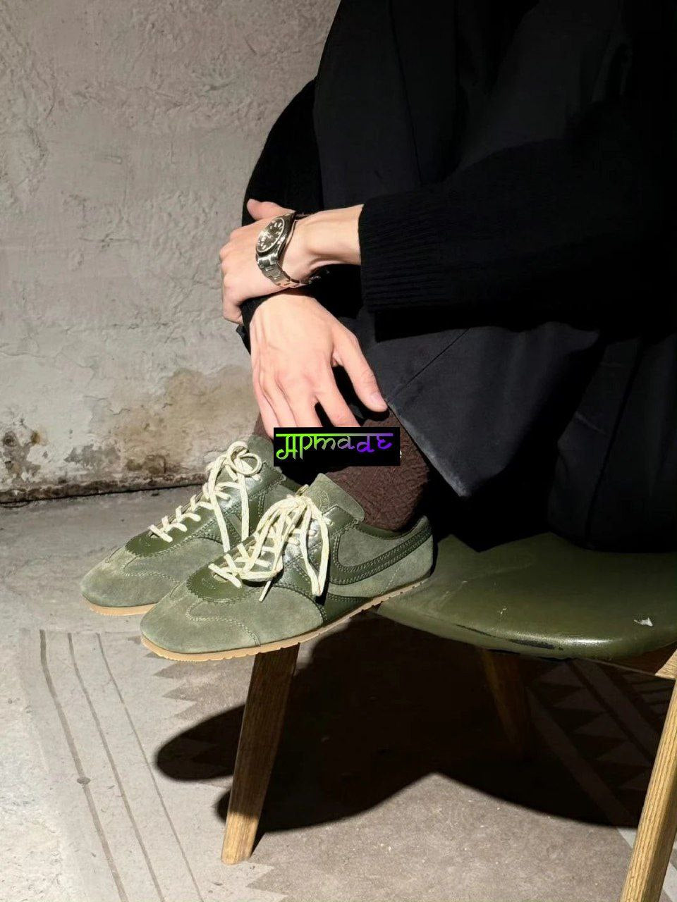Dries Van Noten Panelled Suede Sneakers