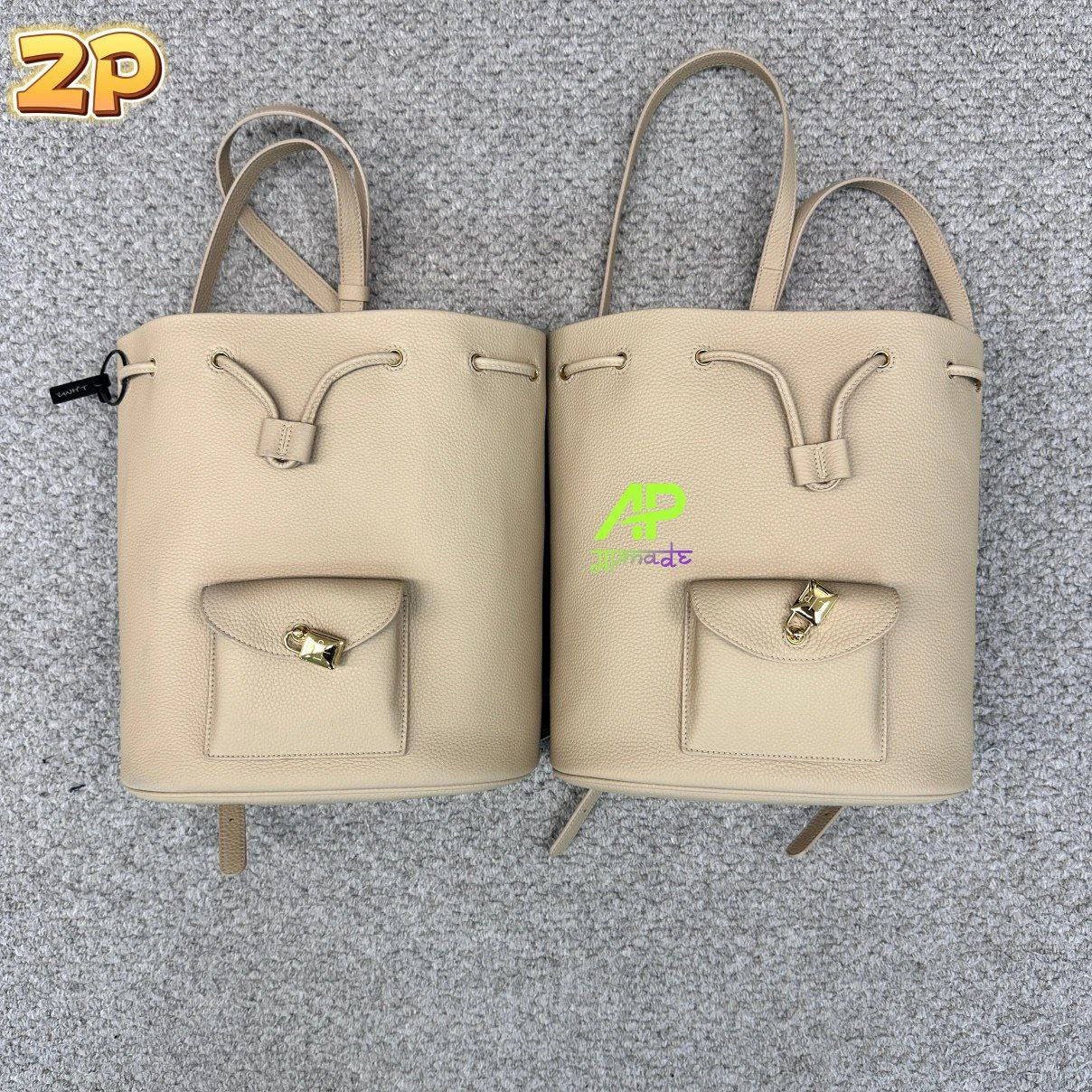 Loro Piana Extra Drawstring Leather Backpack