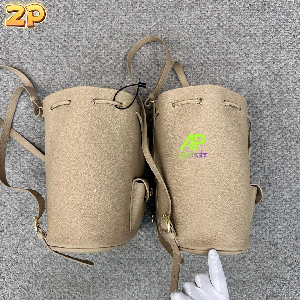 Loro Piana Extra Drawstring Leather Backpack