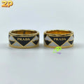 Prada Enameled Metal Ring