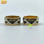 Prada Enameled Metal Ring