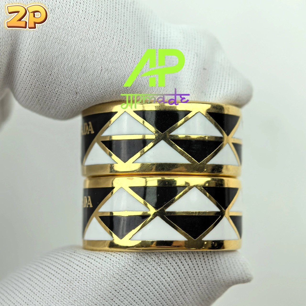 Prada Enameled Metal Ring