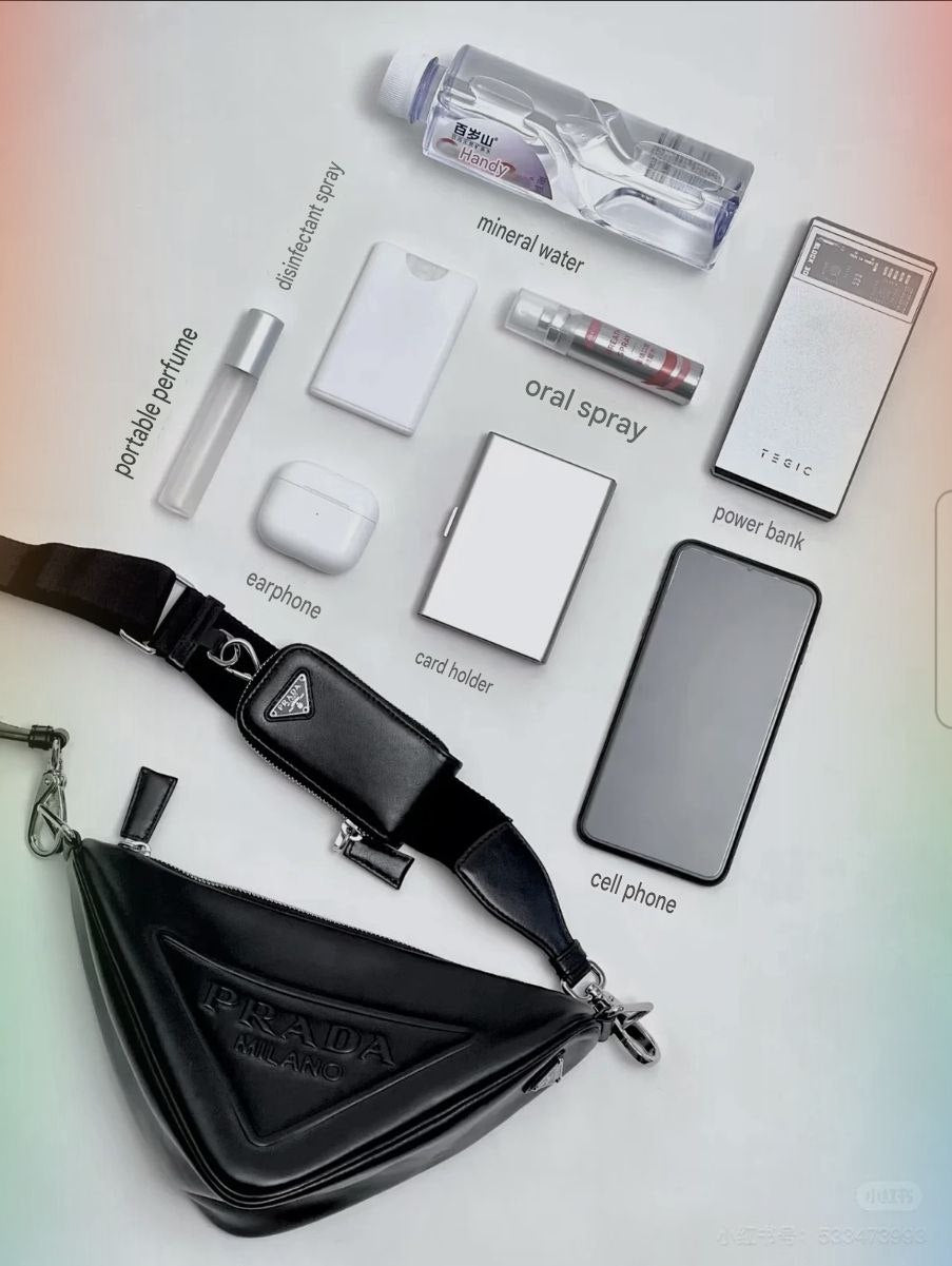 Prada Grace Triangle Logo Shoulder Bag