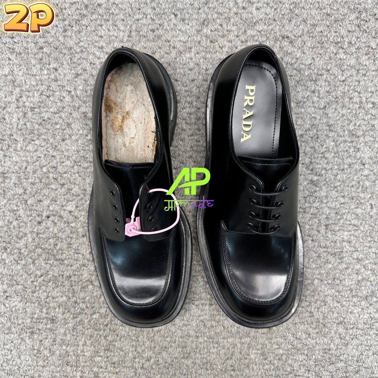 Prada Brushed Leather Derby Shoes