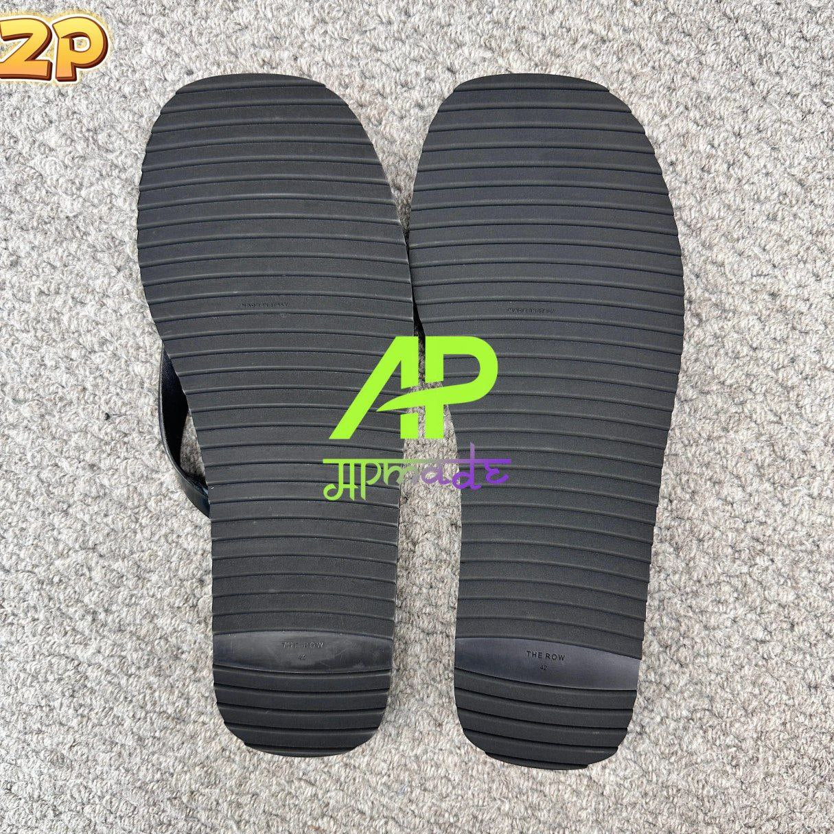 The Row City Leather Flip Flop