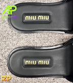 Miu Miu Raffia Slides