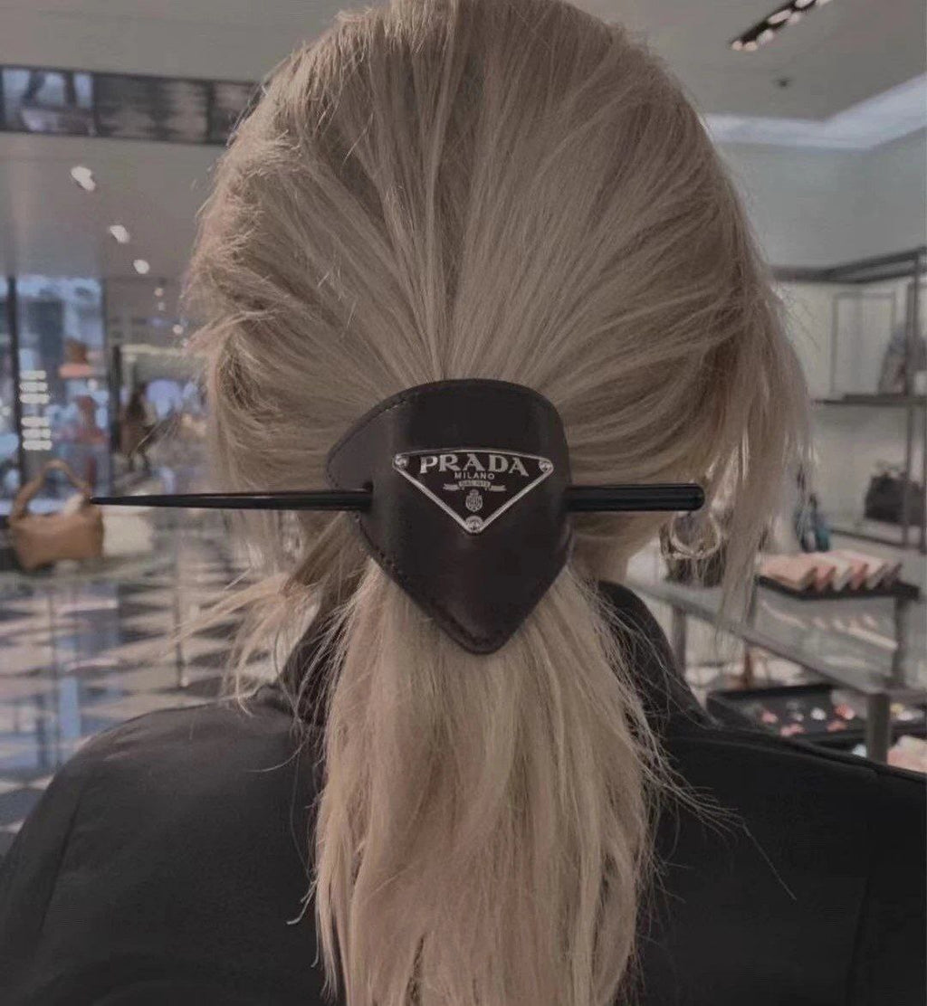 Prada Leather Hair Clip