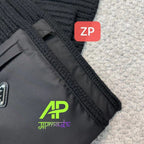 Prada Ribbed Wool Scarf with Nylon Pocket