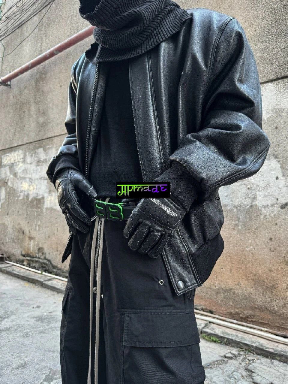 Balenciaga BB Hourglass Leather Belt