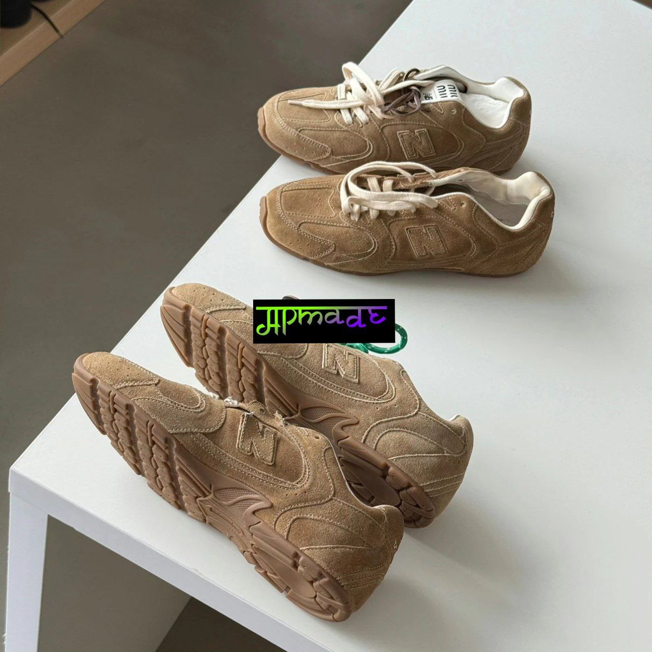 Miu Miu x New Balance 530 SL Sneakers (Brown / White)
