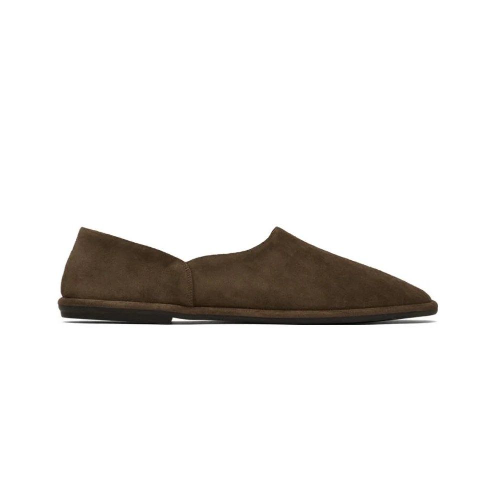 The Row Canal Slip-On Loafers (Light Suede)