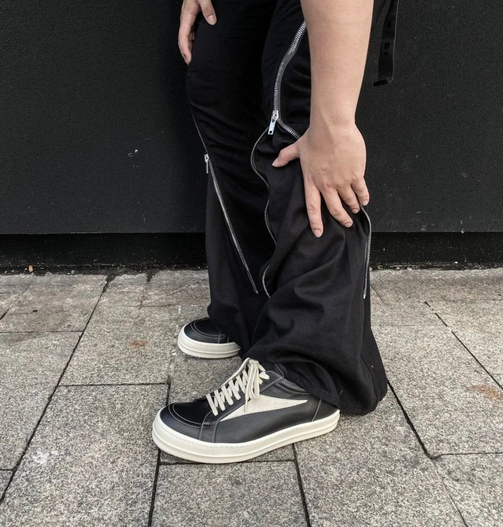 Rick Owens Porterville Vintage Leather Suede Sneakers
