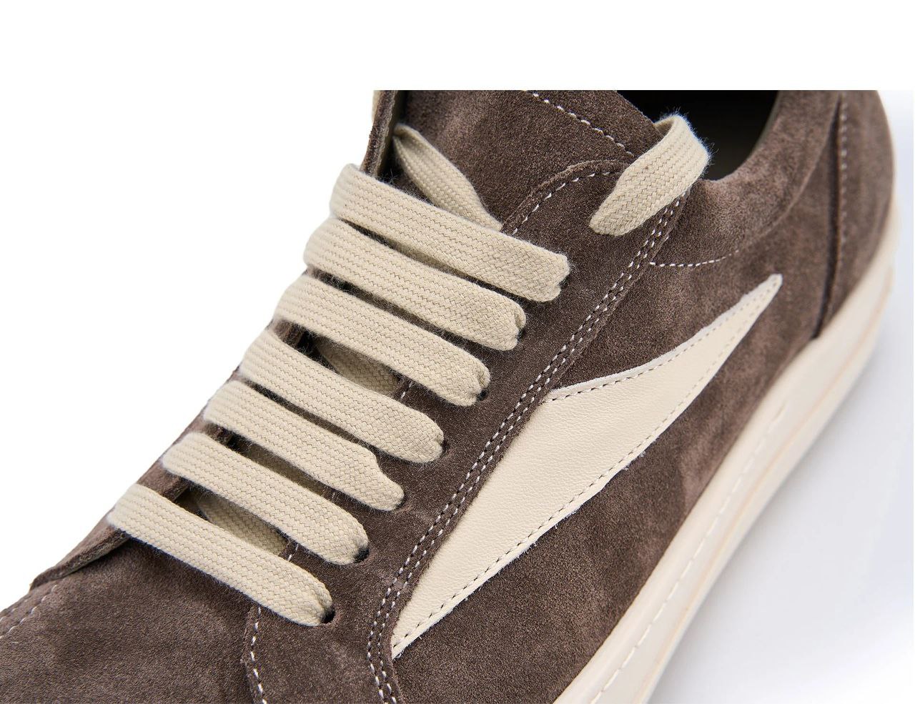 Rick Owens Porterville Vintage Leather Suede Sneakers