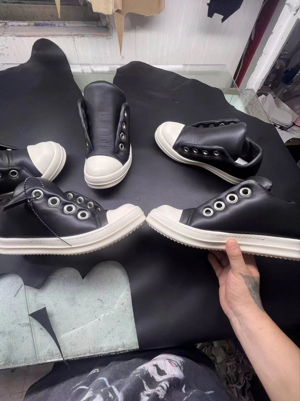 Rick Owens Luxor Jumbo Padded Low Top Sneakers