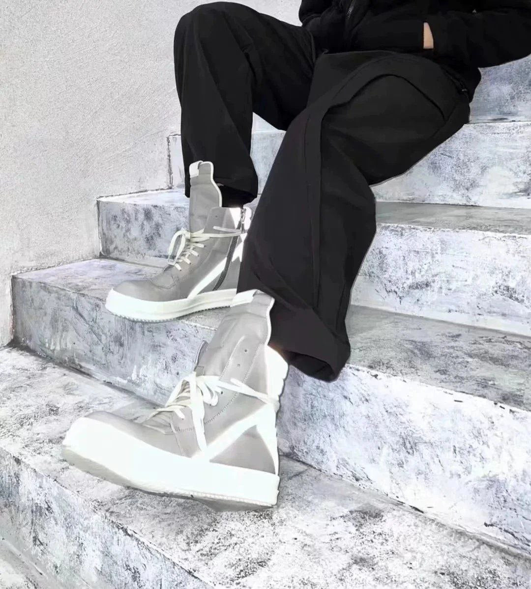 Rick Owens Zip Geobasket Sneakers