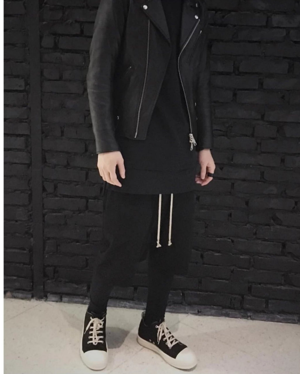 Rick Owens Leather Hollywood Low Sneakers