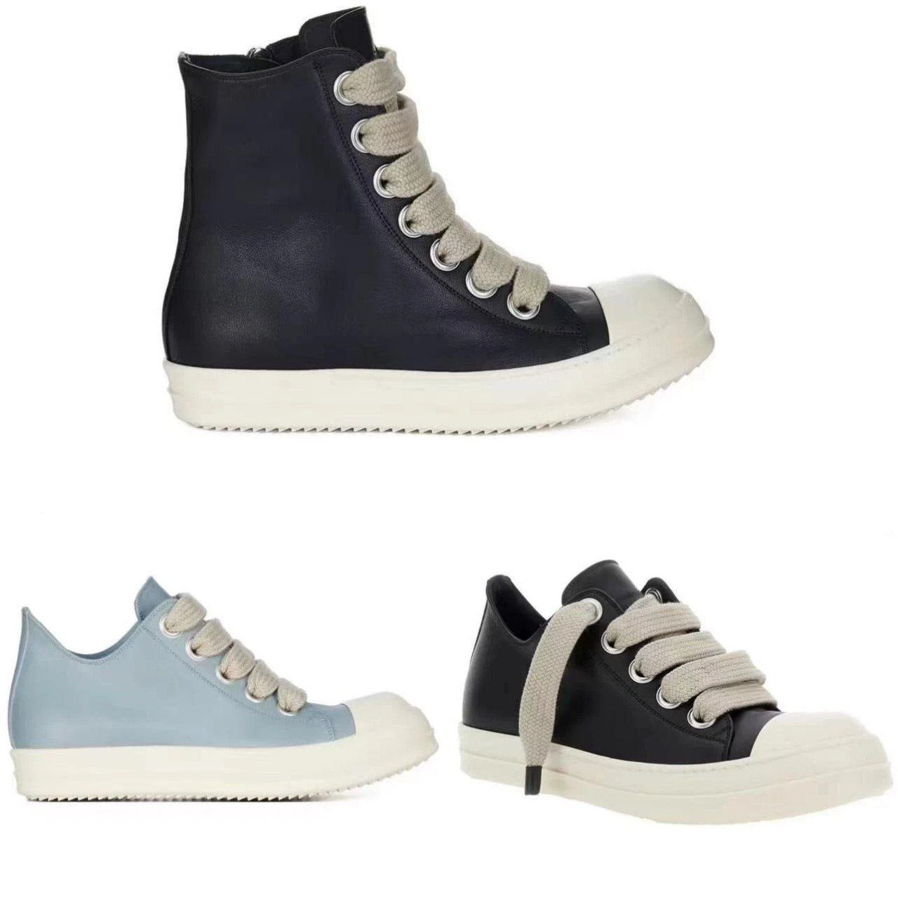 Rick Owens Skateboard Jumbo Lace Sneakers