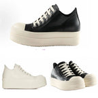Rick Owens Leather Mega Bumper Low-Top Sneakers