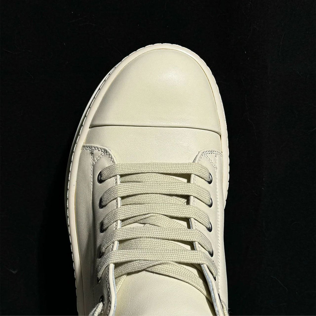 Rick Owens Leather Mega Bumper Low-Top Sneakers