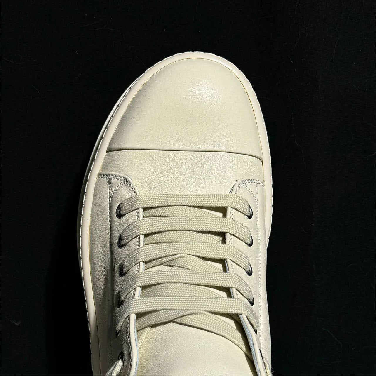 Rick Owens Leather Mega Bumper Low-Top Sneakers
