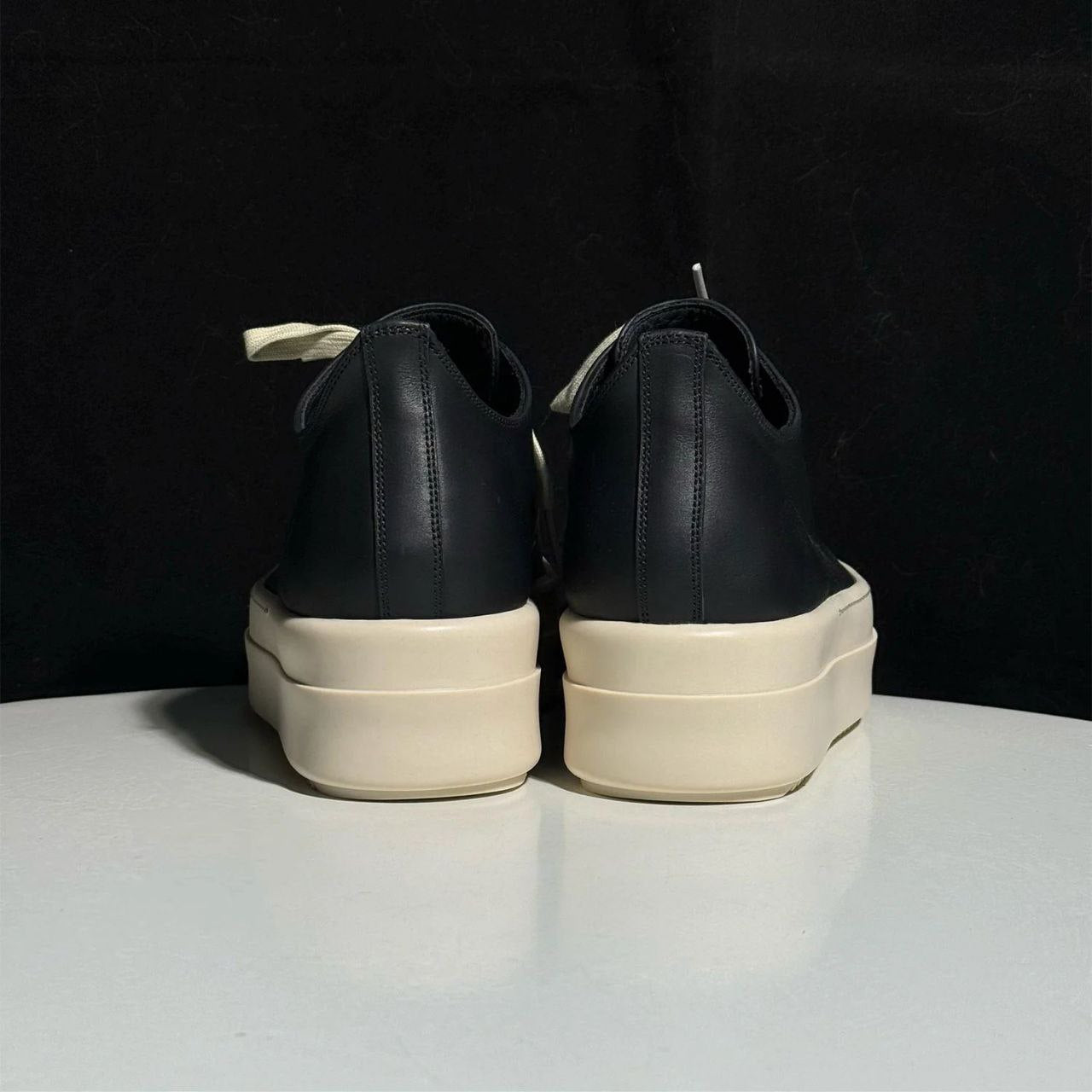 Rick Owens Leather Mega Bumper Low-Top Sneakers