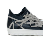 Rick Owens Gray Hollywood Megalace Low Top Sneakers