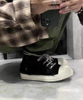 Rick Owens Mainline Black Pony Hair Leather Ramones (High Top)