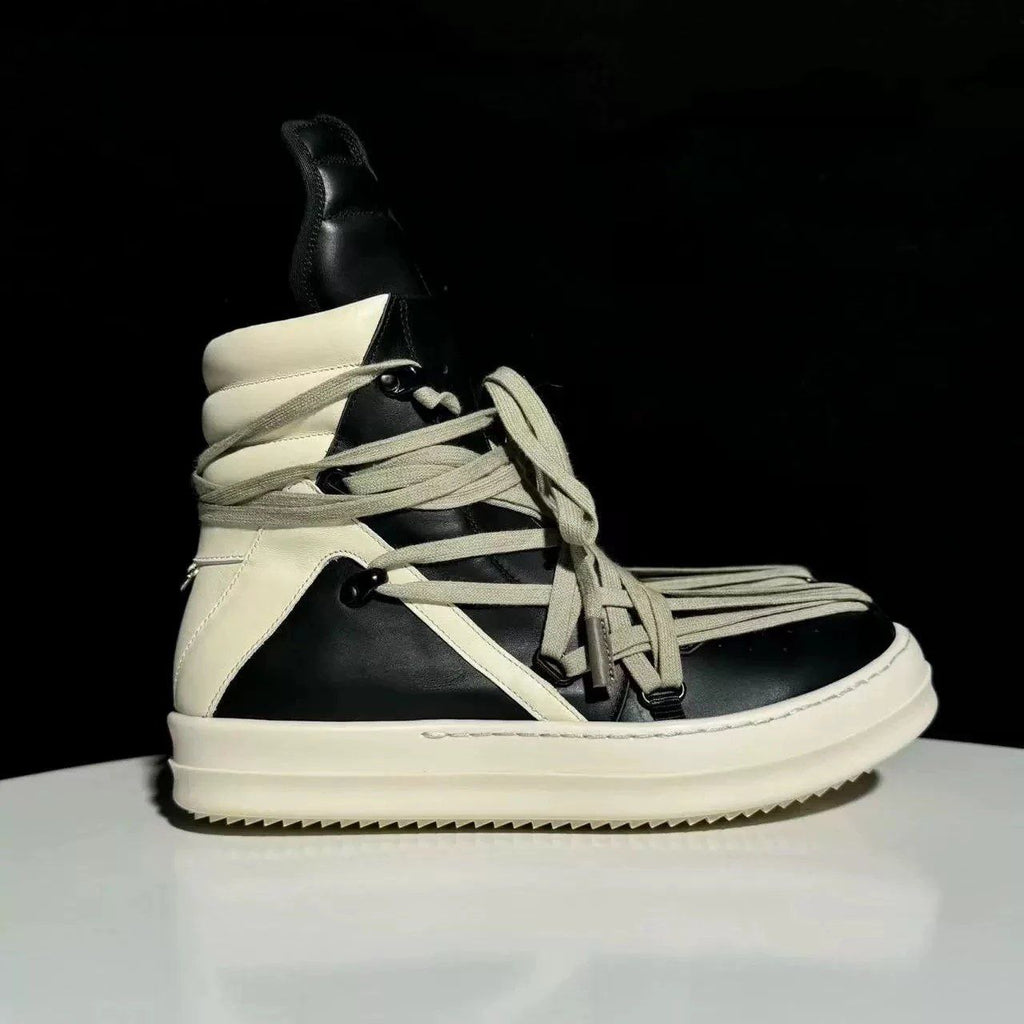 Rick Owens Geobasket Megalace High Top Sneakers (42)