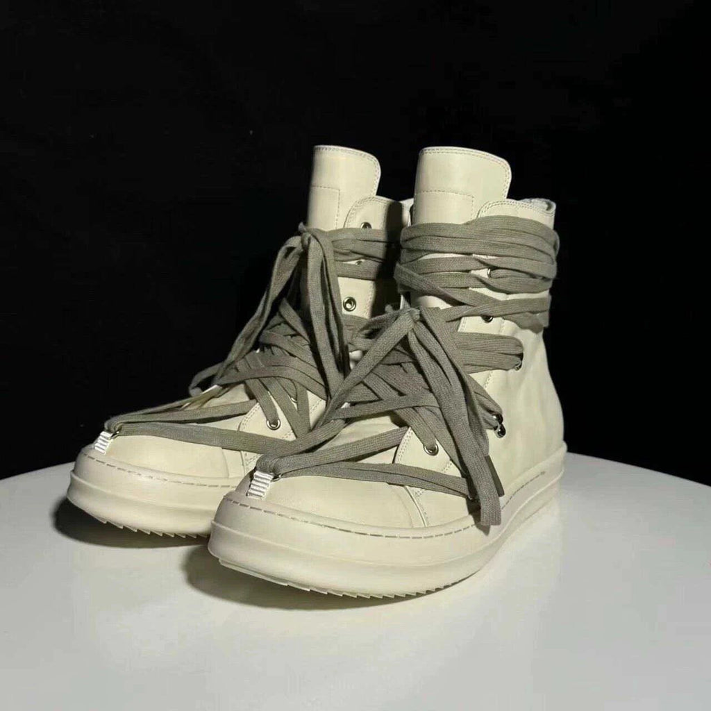Rick Owens Geobasket Megalace High Top Sneakers