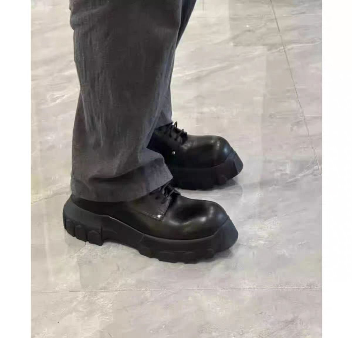 Rick Owens Bozo Tractor Leather Derby Shoes