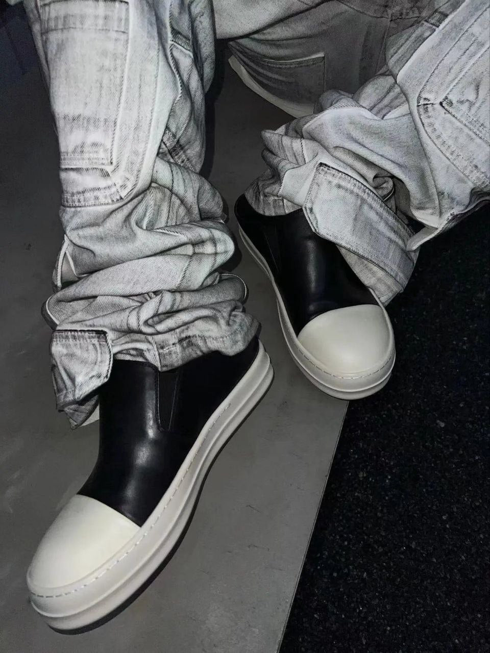 Rick Owens 24SS Leather Slip-On Shoes