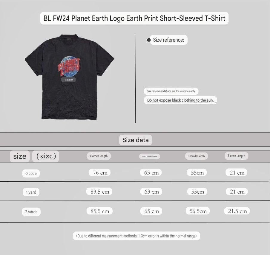 Balenciaga FW24 Planet Earth T-Shirt
