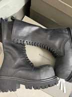 Balenciaga 24FW Stomper Leather Boots