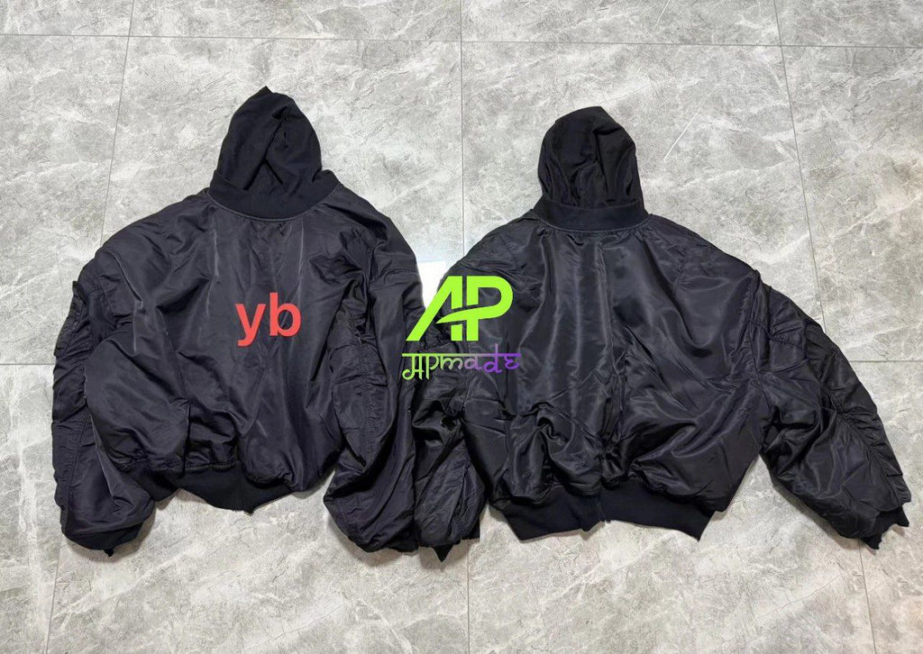 Balenciaga Incognito Hooded Bomber Jacket